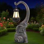 Solar Elephant Garden Statue for Home Decor