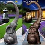 Solar Elephant Garden Statue for Home Decor