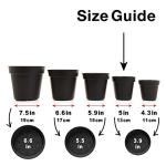 Mintra Home Garden Pots 4pk - Flowers, Herbs, Plants, Indoor, Outdoor, Colorful, Wholesale, Bulk (Forest Green, 13cm Diameter (5in))