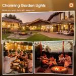 addlon 50FT LED Outdoor String Lights with Edison Shatterproof Bulbs, Weatherproof Strand, Commercial Grade Patio Lights, Decorative for Garden or Patio, Black