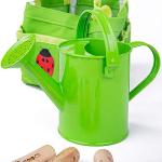 Bigjigs Toys Small 5 Piece Childrens Gardening Set with Bag, Garden Tools, Watering Can & Gardening Gloves - Fun Gardening for Kids, Quality Outdoor Toys