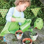 Bigjigs Toys Small 5 Piece Childrens Gardening Set with Bag, Garden Tools, Watering Can & Gardening Gloves - Fun Gardening for Kids, Quality Outdoor Toys