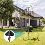 Ointo Garden 6-Hook Bird Feeding Station, Steel Multi-Feeder Kit Stand for Attracting Wild Birds w/ 4 Bird Feeders, Bird Bath, Mesh Tray and Squirrel Guard Baffle，94 Inch