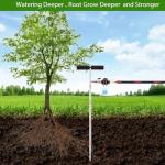 Tree Watering Spike, Caulimo Deep Root Watering Tool for Trees with Fertilizer Bottle, Stainless Steel Root Feeder for Garden, Orchard& Shrubs, Tree Irrigation System with Brass Valve|T-Handle