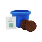 BUZZY Seeds Chaos Garden 3-Pack – Butterfly, Bee Attraction and Wildflower Seeds in 5.5 Inch Colorful Plastic Pots, Easy-Grow Flower Starter Kit, Indoor Gardening Gift