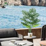 Der Rose 28" Fake Plants Large Artificial Monstera Faux Potted Plants Indoor Tall Tree for Living Room Decor