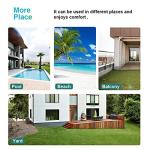 FDW 3-Piece Patio Furniture Set Acacia Wood Patio Bistro Set Outdoor Chat Conversation Table Chair Set Wood Chat Set with Water Resistant Cushions and Coffee Table Chairs for Beach Backyard Garden