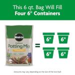 Miracle-Gro Indoor Potting Mix, Blended for a Variety of Houseplants, Feeds for up to 6 Months, 6 qt., 2-Pack