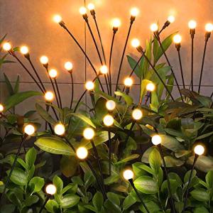 Solar Garden Lights Outdoor, 4 Pack 32LED Swaying Light Waterproof Solar Lights Outdoor for Yard Pathway Patio, Swaying Lawn Decor as Gardening Gifts for Women Holiday