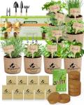 9 Herb Indoor Garden Kit - Unique Kitchen Gift for Women, Men, Mom, Friends - Complete Starter Set with Pots, Soil & Tools - Perfect for Windowsill, Countertop, Home Gardening