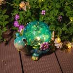 Afirst Garden Turtle Statue Outdoor Decor - Resin Outdoor Figurine Glass Solar Lights Indoor Outdoor Decorations Patio Lawn Yard Art Ornaments