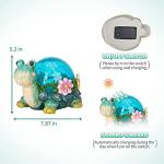 Afirst Garden Turtle Statue Outdoor Decor - Resin Outdoor Figurine Glass Solar Lights Indoor Outdoor Decorations Patio Lawn Yard Art Ornaments