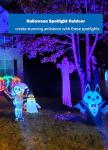 BeeLinks Halloween Christmas Spotlight Outdoor: 12W RGBW LED Spot Lights Outdoor with 16 Color Changing for Yard Garden Decor | 4 Pack of IP65 Waterproof 120V Plug in Landscape Lighting with Remote