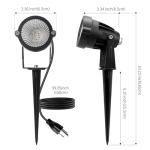 BeeLinks Halloween Christmas Spotlight Outdoor: 12W RGBW LED Spot Lights Outdoor with 16 Color Changing for Yard Garden Decor | 4 Pack of IP65 Waterproof 120V Plug in Landscape Lighting with Remote