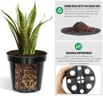 RooTrimmer 40 Pack 4 Inch Plant Nursery Pots with Mesh Pad, Sturdy Plastic Flower Planter Pots with Drainage Holes, Seed Starter Pots for Planting Seedings Cuttings Succulents Indoor Ourdoor, Black