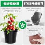 RooTrimmer 40 Pack 4 Inch Plant Nursery Pots with Mesh Pad, Sturdy Plastic Flower Planter Pots with Drainage Holes, Seed Starter Pots for Planting Seedings Cuttings Succulents Indoor Ourdoor, Black