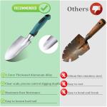 Beswill 8-Piece Heavy-Duty Gardening Tools Set with Tote Bag - Rust-Proof Aluminum Gardening Hand Tools with Ergonomic Non-Slip Rubber Grips - Gardening Supplies Set Ideal Gift for Men & Women