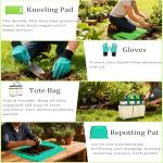 Beswill 8-Piece Heavy-Duty Gardening Tools Set with Tote Bag - Rust-Proof Aluminum Gardening Hand Tools with Ergonomic Non-Slip Rubber Grips - Gardening Supplies Set Ideal Gift for Men & Women