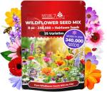 NatureZ Edge Wildflower Seeds, 1/2 lb, 340,000 Seed, 35 Variety Perennial & Annual Flower Seeds to Plant Outside, Bulk Wildflower Seed, Wild Flower, Semillas de Flores