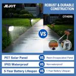 JEJOT Solar Spot Lights Outdoor Waterproof IP65,4 Pack,2CCT(3000K/6500K),4 Lighting Modes Selectable, Solar Powered Yard Garden Solar Spot Lights for Outside Landscape Auto On/Off