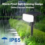 JEJOT Solar Spot Lights Outdoor Waterproof IP65,4 Pack,2CCT(3000K/6500K),4 Lighting Modes Selectable, Solar Powered Yard Garden Solar Spot Lights for Outside Landscape Auto On/Off