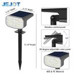 JEJOT Solar Spot Lights Outdoor Waterproof IP65,4 Pack,2CCT(3000K/6500K),4 Lighting Modes Selectable, Solar Powered Yard Garden Solar Spot Lights for Outside Landscape Auto On/Off