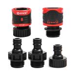 Eden 95210 Premium Garden Hose Fitting Quick Connect with Water Stop & Lock Feature, 5 pc Set