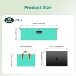 SPONDWILD 2 Pcs 10 Gallon Rectangle Grow Bags for Growing Potatoes, PE Pots Potato Pots Growing Containers Potato Planter Potato Planter for Growing Potatoes, Green