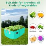 SPONDWILD 2 Pcs 10 Gallon Rectangle Grow Bags for Growing Potatoes, PE Pots Potato Pots Growing Containers Potato Planter Potato Planter for Growing Potatoes, Green