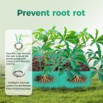 SPONDWILD 2 Pcs 10 Gallon Rectangle Grow Bags for Growing Potatoes, PE Pots Potato Pots Growing Containers Potato Planter Potato Planter for Growing Potatoes, Green