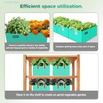 SPONDWILD 2 Pcs 10 Gallon Rectangle Grow Bags for Growing Potatoes, PE Pots Potato Pots Growing Containers Potato Planter Potato Planter for Growing Potatoes, Green