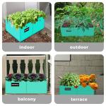 SPONDWILD 2 Pcs 10 Gallon Rectangle Grow Bags for Growing Potatoes, PE Pots Potato Pots Growing Containers Potato Planter Potato Planter for Growing Potatoes, Green