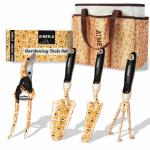 Aimerla Gardening Tool Set of 5 Heavy Duty Aluminum Garden Tools with Non-Slip Rubber Grip, Fashion Garden Bag, Durable Hand Tools for Garden, Weeding, Gardening Gifts for Women,Men - Daisy