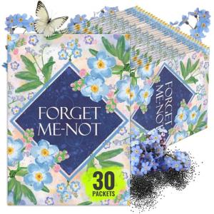 Seed Needs Forget Me Not Seed Packet Favors - Thoughtful Gifts/Handouts for a Memorial or Funeral Service to Remember Loved Ones - Sowing Seeds in Remembrance (30 Packets)