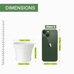 SwinDuck 28 Pack 4 inch Small Plant Pots, Plastic Planters with Drainage Holes and Saucers for Flowers Plants, Succulents, Seed Starting Pots, White