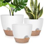 YNNICO 12" 10" 9" Large Self Watering Plant Pots, 3 Pack Flower Pots Planters with Multi Mesh Drainage Holes for Indoor Outdoor Garden Plants and Flowers