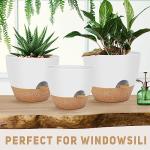 YNNICO 12" 10" 9" Large Self Watering Plant Pots, 3 Pack Flower Pots Planters with Multi Mesh Drainage Holes for Indoor Outdoor Garden Plants and Flowers