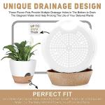 YNNICO 12" 10" 9" Large Self Watering Plant Pots, 3 Pack Flower Pots Planters with Multi Mesh Drainage Holes for Indoor Outdoor Garden Plants and Flowers