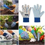 Ainiv Floral Gardening Gloves for Women/Ladies, 2 Pairs Non-Slip Grip Garden Work Gloves, Comfortable Thorn Proof Garden Gloves for Farm, Yard, Pruning, Outdoor Multi-Purpose(Universal Size)