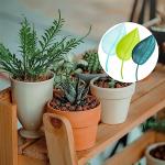 12 PCS Plant Pot Watering Funnel, 3 Color Leaf Plant Watering Devices, Creative Leaf Watering Device for Indoor and Outdoor Plants (12)