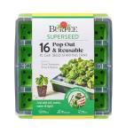 Burpee SuperSeed Seed Starting Tray | 16 XL Cell | Reusable & Dishwasher Safe | for Starting Vegetable Seeds, Flower Seeds & Herb Seeds | Indoor Grow Kit for Deep-Rooted Seedlings, Green