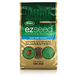 Scotts EZ Seed Patch & Repair for Sun and Shade Combination Mulch, Sun and Shade Grass Seed and Fertilizer for Bare Spots and Repair, Grows Anywhere, 10 lbs.