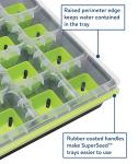 Burpee SuperSeed Seed Starting Tray | 16 XL Cell | Reusable & Dishwasher Safe | for Starting Vegetable Seeds, Flower Seeds & Herb Seeds | Indoor Grow Kit for Deep-Rooted Seedlings, Green