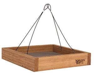 Nature's Way Bird Products Bamboo BWF3 Hanging Platform Feeder, 12" x 12"