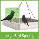 Nature's Way Bird Products Bamboo BWF3 Hanging Platform Feeder, 12" x 12"