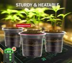 WandaQueen 30 Packs Clear Nursery Pots for Plants, 3.5/4/5 Inch High Transparency Plastic Seedling Plant Pot with Drainage Holes, Includes 20 Labels