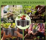 WandaQueen 30 Packs Clear Nursery Pots for Plants, 3.5/4/5 Inch High Transparency Plastic Seedling Plant Pot with Drainage Holes, Includes 20 Labels