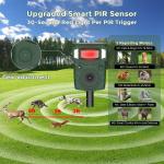 2025 Upgraded Solar Ultrasonic Animal Repellent Outdoor – Motion Activated Deer, Squirrel, Cat, Raccoon, Dog & Bird Deterrent Ultrasonic Sweep for Yard, Garden, Farm