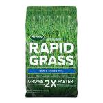 Scotts Turf Builder Rapid Grass Sun and Shade Mix, Combination Grass Seed and Fertilizer, Grows Green Grass in Just Weeks, 5.6 lbs.