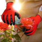 Gandeer 90 Pairs Gardening Gloves for Men Women Breathable Rubber Coated Working Gloves for Gardening, 9.1 Inch
